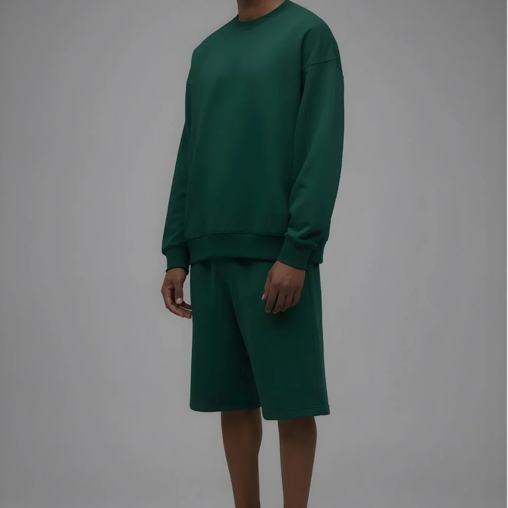 Men's Classic Green Crewneck Sweater - Picture 2 of 2